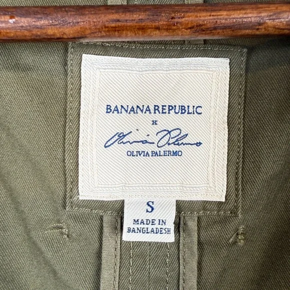 Banana Republic Olivia Palermo Jacket Women Olive Green Excellent Utility Cargo - Picture 6 of 13